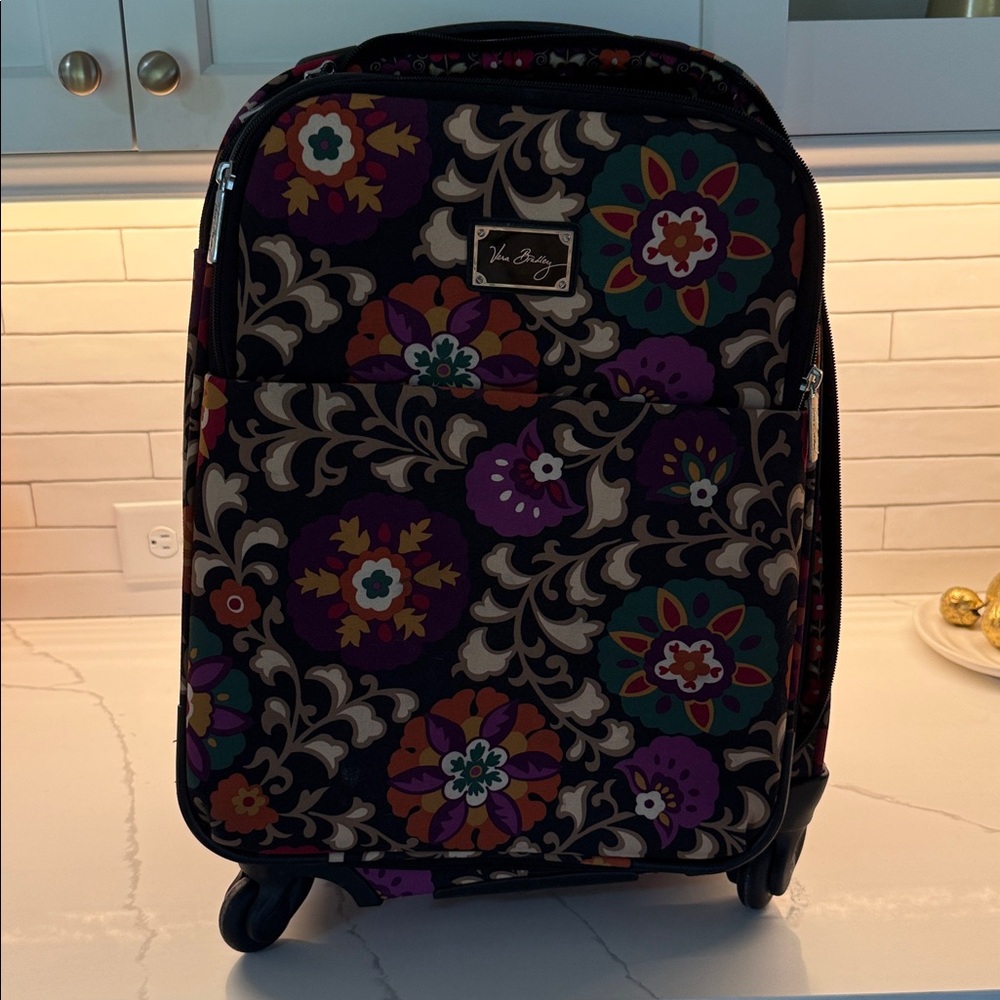 Vera Bradley Floral Travel Bag - Black, Purple, Red, Green